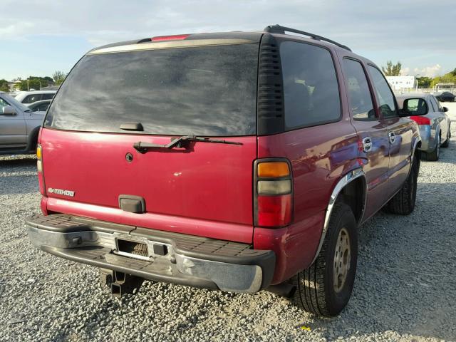 1GNEC13V76R109951 - 2006 CHEVROLET TAHOE C150 RED photo 4