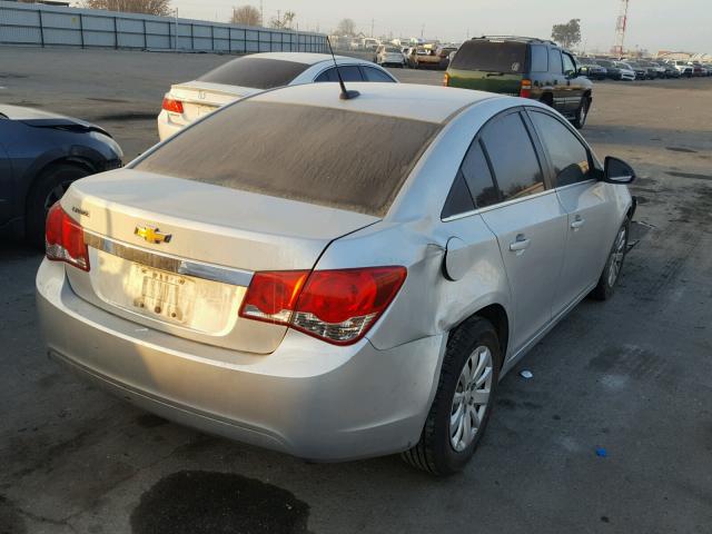 1G1PC5SH6B7209218 - 2011 CHEVROLET CRUZE LS SILVER photo 4