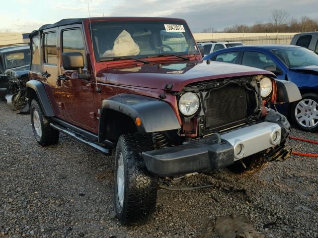 1J4GA39108L638536 - 2008 JEEP WRANGLER U RED photo 1