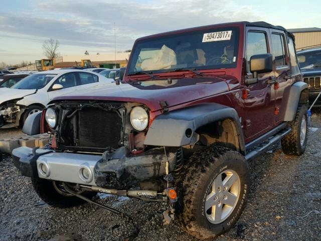 1J4GA39108L638536 - 2008 JEEP WRANGLER U RED photo 2