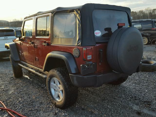 1J4GA39108L638536 - 2008 JEEP WRANGLER U RED photo 3