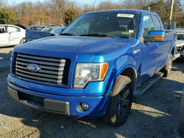 1FTEX1C82AKB97915 - 2010 FORD F150 SUPER BLUE photo 2