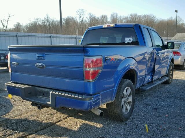 1FTEX1C82AKB97915 - 2010 FORD F150 SUPER BLUE photo 4