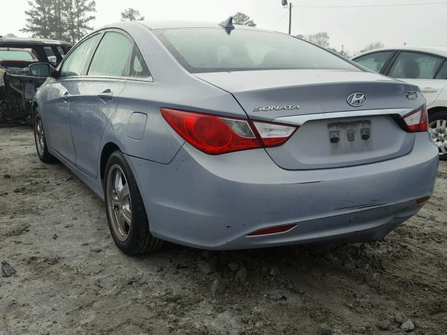 5NPEB4AC1BH040657 - 2011 HYUNDAI SONATA GLS BLUE photo 3