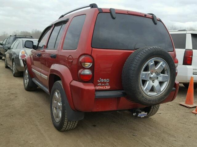 1J4GL58K96W294586 - 2006 JEEP LIBERTY LI RED photo 3