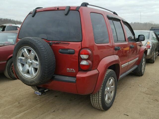 1J4GL58K96W294586 - 2006 JEEP LIBERTY LI RED photo 4