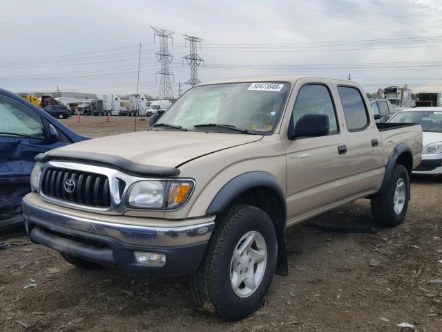5TEGN92N34Z437705 - 2004 TOYOTA TACOMA DOU GOLD photo 2