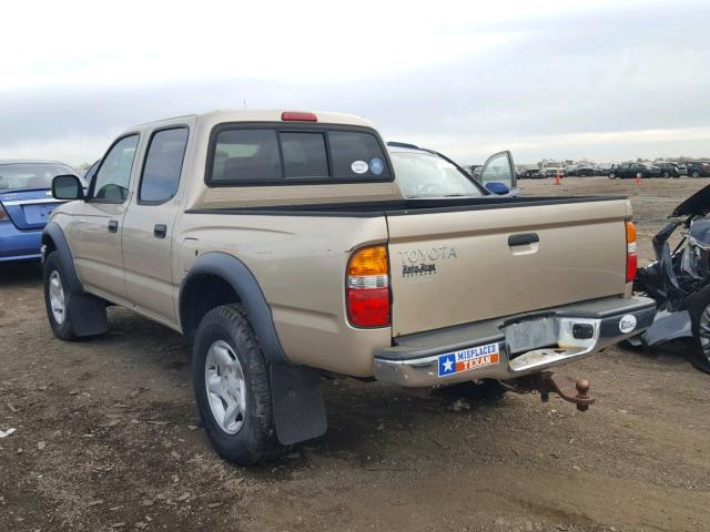 5TEGN92N34Z437705 - 2004 TOYOTA TACOMA DOU GOLD photo 3