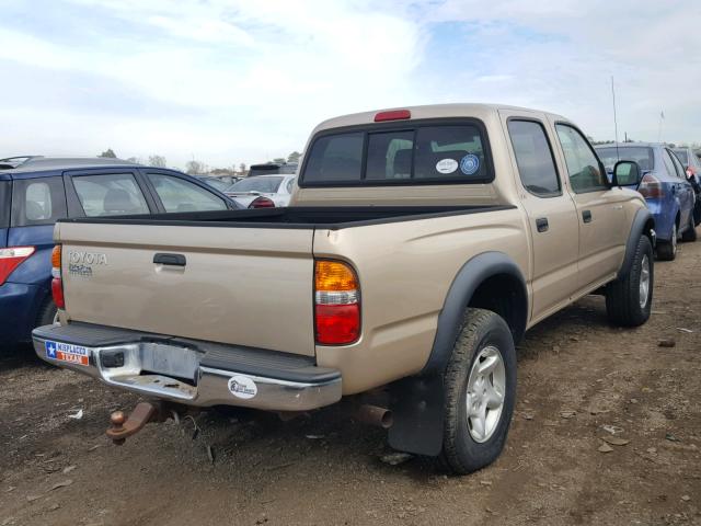 5TEGN92N34Z437705 - 2004 TOYOTA TACOMA DOU GOLD photo 4