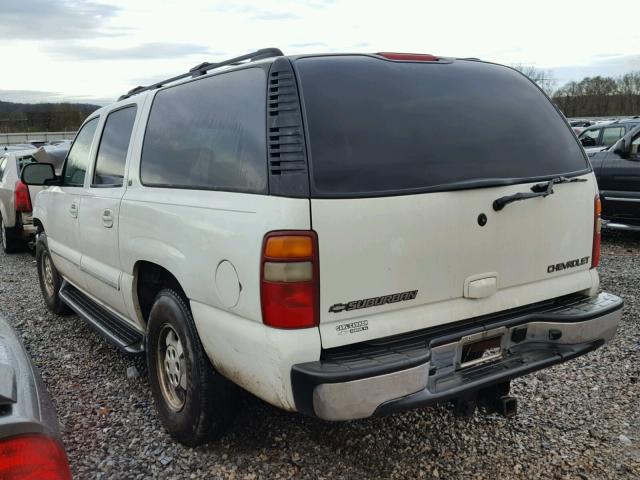 3GNEC16Z02G186413 - 2002 CHEVROLET SUBURBAN C WHITE photo 3