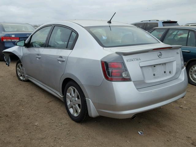 3N1AB6AP9CL634737 - 2012 NISSAN SENTRA 2.0 SILVER photo 3