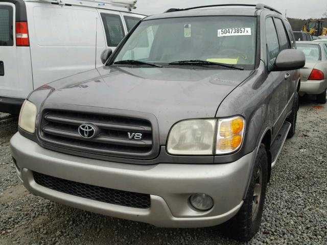 5TDZT34A13S150168 - 2003 TOYOTA SEQUOIA SR SILVER photo 2