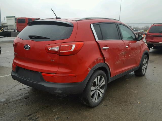 KNDPC3A23B7013956 - 2011 KIA SPORTAGE E RED photo 4