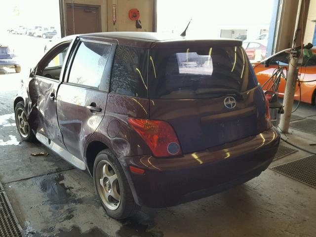 JTKKT624240053896 - 2004 TOYOTA SCION XA BURGUNDY photo 3