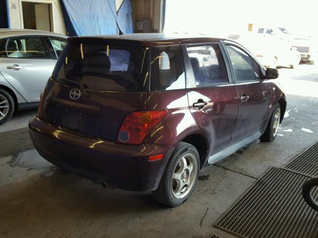 JTKKT624240053896 - 2004 TOYOTA SCION XA BURGUNDY photo 4