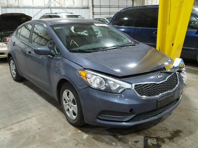 KNAFK4A64G5554196 - 2016 KIA FORTE LX BLUE photo 1