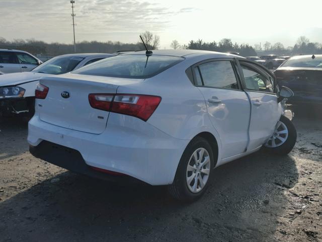 KNADM4A39G6554535 - 2016 KIA RIO LX WHITE photo 4