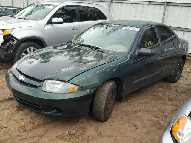 1G1JC52F937313420 - 2003 CHEVROLET CAVALIER GREEN photo 2