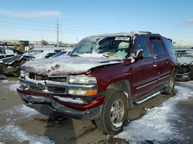 1GNFK16TX3J140283 - 2003 CHEVROLET SUBURBAN K MAROON photo 2