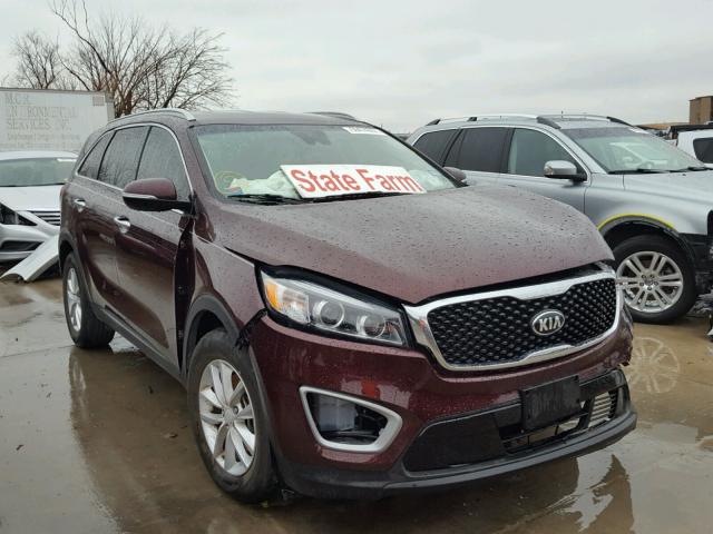 5XYPG4A38HG236895 - 2017 KIA SORENTO LX MAROON photo 1