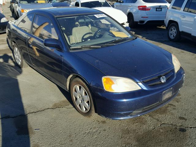 1HGEM229X1L011042 - 2001 HONDA CIVIC SI BLUE photo 1