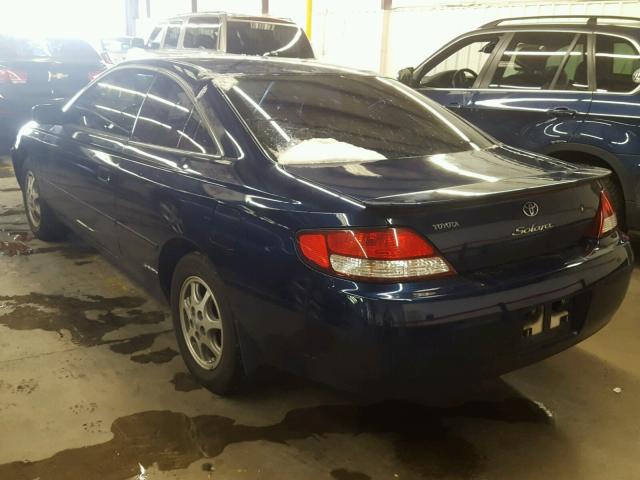 2T1CG22P71C443185 - 2001 TOYOTA CAMRY SOLA BLUE photo 3