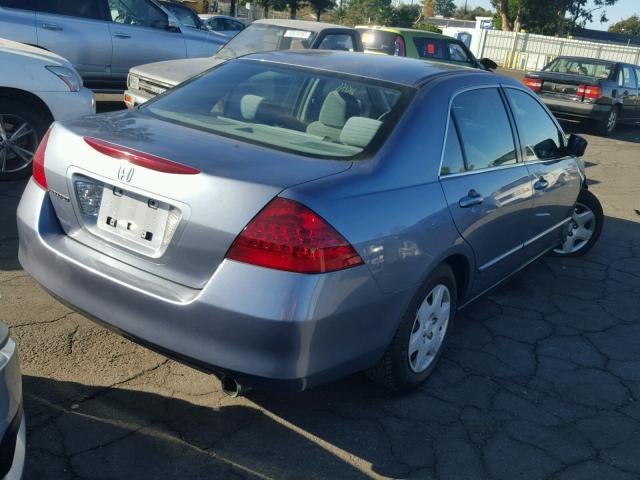 1HGCM56447A084791 - 2007 HONDA ACCORD LX BLUE photo 4