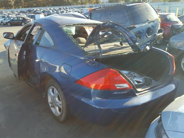 1HGCM72327A004784 - 2007 HONDA ACCORD LX BLUE photo 3