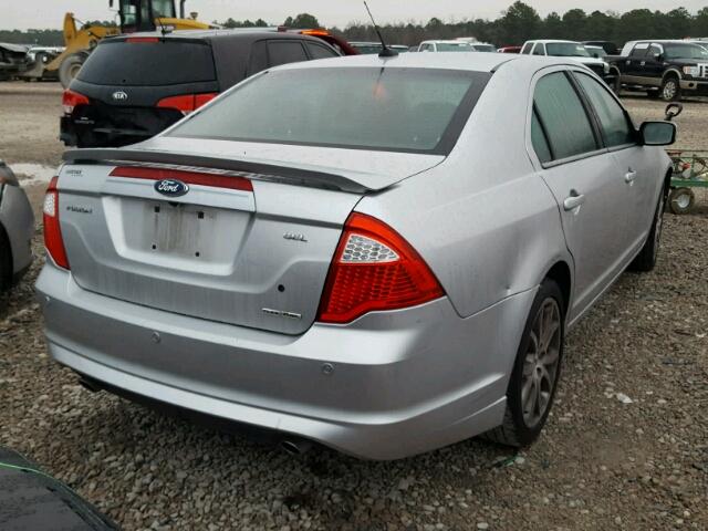 3FAHP0JG7CR338970 - 2012 FORD FUSION SEL SILVER photo 4