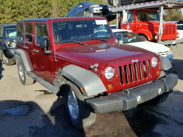 1J4BA3H19BL575388 - 2011 JEEP WRANGLER U BURGUNDY photo 1