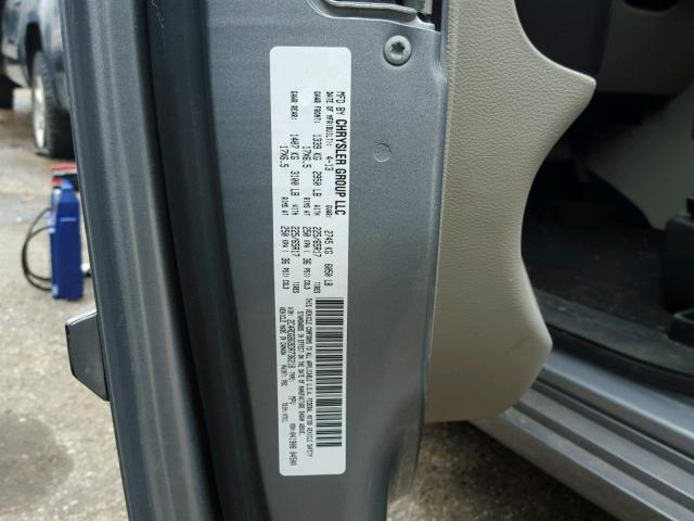 2C4RDGBG9DR736218 - 2013 DODGE GRAND CARA SILVER photo 10