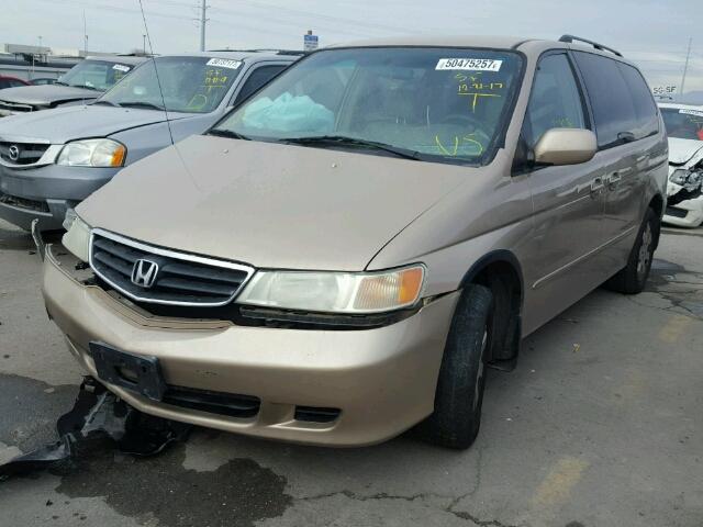 2HKRL18072H546647 - 2002 HONDA ODYSSEY EX TAN photo 2