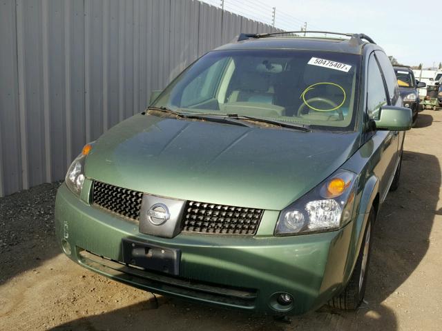 5N1BV28U14N323362 - 2004 NISSAN QUEST S GREEN photo 2