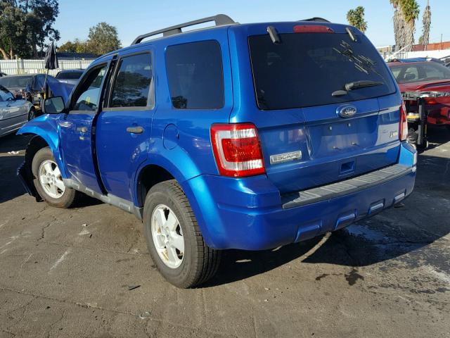 1FMCU0DG5BKC10878 - 2011 FORD ESCAPE XLT BLUE photo 3