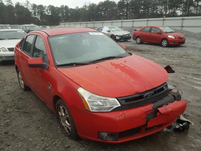 1FAHP35N58W254287 - 2008 FORD FOCUS SE RED photo 1