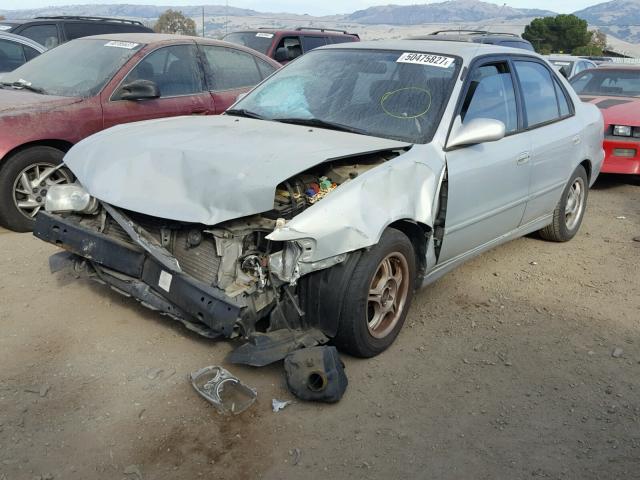 1NXBR12E92Z644164 - 2002 TOYOTA COROLLA CE SILVER photo 2