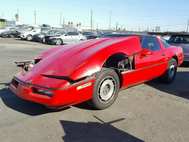 1G1YY2181H5122255 - 1987 CHEVROLET CORVETTE RED photo 2