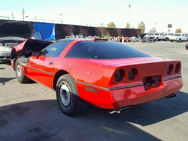 1G1YY2181H5122255 - 1987 CHEVROLET CORVETTE RED photo 3