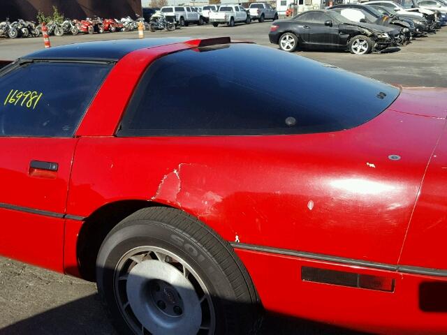 1G1YY2181H5122255 - 1987 CHEVROLET CORVETTE RED photo 9