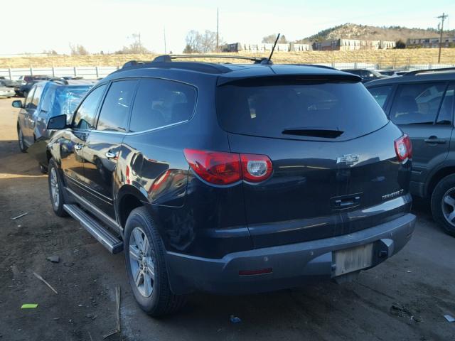 1GNKVJED0CJ265096 - 2012 CHEVROLET TRAVERSE L BLACK photo 3