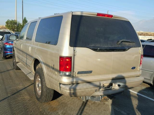 1FMNU43SX5EB69351 - 2005 FORD EXCURSION GOLD photo 3