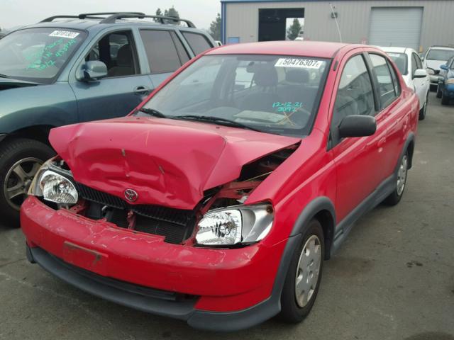 JTDBT123520228317 - 2002 TOYOTA ECHO RED photo 2