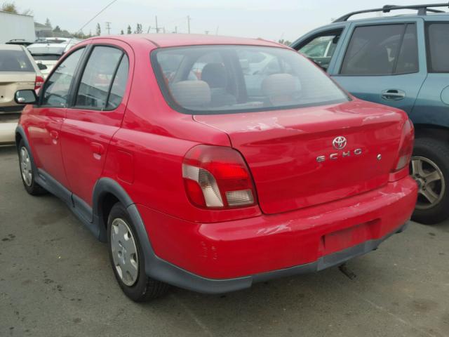 JTDBT123520228317 - 2002 TOYOTA ECHO RED photo 3