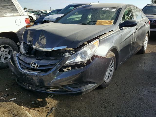 5NPEB4ACXCH333653 - 2012 HYUNDAI SONATA GLS BLACK photo 2