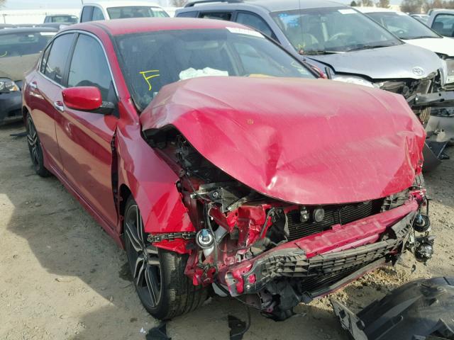 1HGCR2F52GA061194 - 2016 HONDA ACCORD SPO RED photo 1