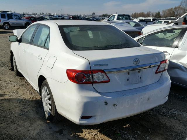 2T1BU4EE6CC882682 - 2012 TOYOTA COROLLA BA WHITE photo 3