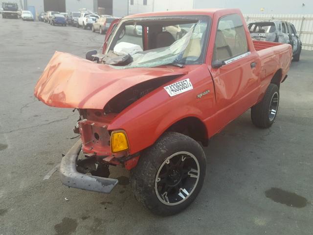 1FTYR10D93PA70643 - 2003 FORD RANGER RED photo 2