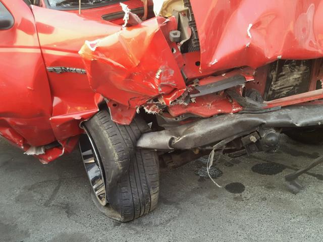 1FTYR10D93PA70643 - 2003 FORD RANGER RED photo 9