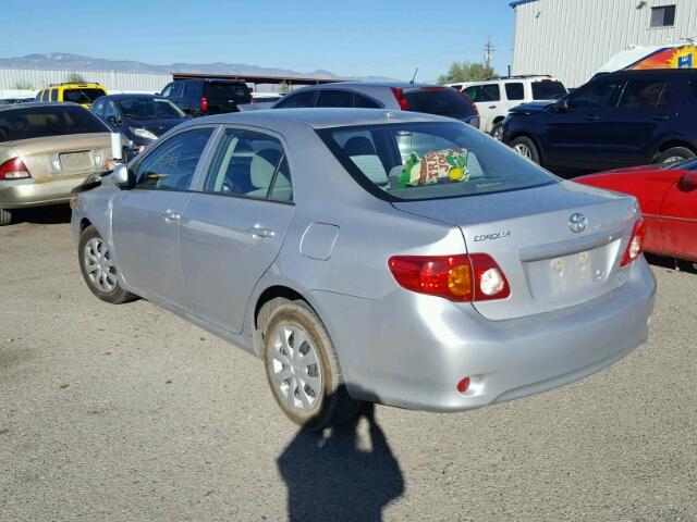 1NXBU4EE0AZ361467 - 2010 TOYOTA COROLLA BA SILVER photo 3