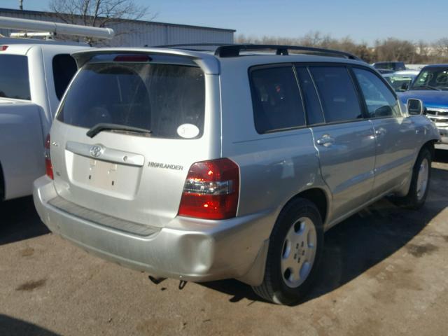 JTEDP21A340021040 - 2004 TOYOTA HIGHLANDER SILVER photo 4